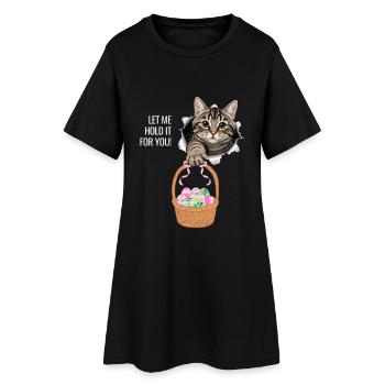Laisse-moi la tenir pour toi - Robe T-shirt Femme - noir - Devant