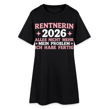Rentnerin 2026 Rentenalter Kollegin im Ruhestand - Frauen T-Shirt-Kleid - Schwarz - Vorne