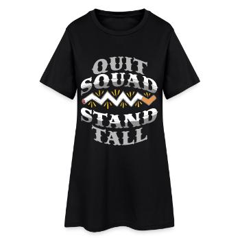 Non-smoker Ex Smoker Quit Squad - Women’s T-Shirt Dress - black - Front