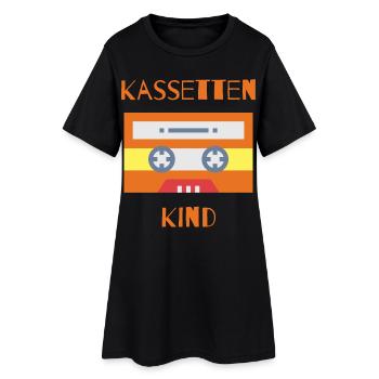 Cassettes Enfant - Enfance - Jeunesse - Nostalgie - Robe T-shirt Femme - noir - Devant