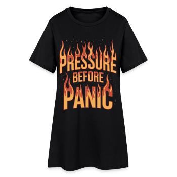 Ingénieur incendie Pression avant l’incendie Officier de panique - Robe T-shirt Femme - noir - Devant