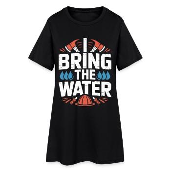 Ingénieur incendie J’apporte l’intervention d’urgence aquatique - Robe T-shirt Femme - noir - Devant