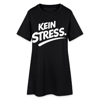 IM FLOW Shirt – Minimal Statement - Frauen T-Shirt-Kleid - Schwarz - Vorne