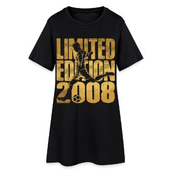 Édition limitée anniversaire du football 2008 - Robe T-shirt Femme - noir - Devant