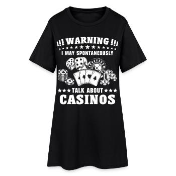 Casino - Robe T-shirt Femme - noir - Devant