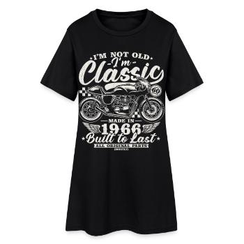 60th Birthday 60 Years Vintage Motorcycle Gift - Women’s T-Shirt Dress - black - Front