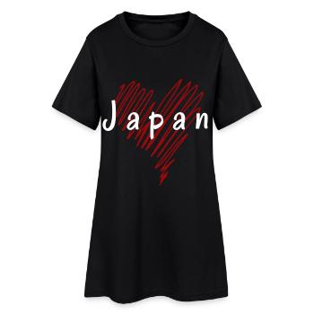 J’aime le Japon, le cœur du Japon - Robe T-shirt Femme - noir - Devant