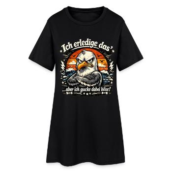 Ich mach das Möwe lustiges Büro - Frauen T-Shirt-Kleid - Schwarz - Vorne
