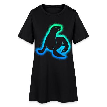 Phoque Phoque Enfants Hommes Garçons Phoques - Robe T-shirt Femme - noir - Devant