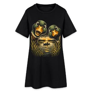 Tir au canard - Robe T-shirt Femme - noir - Devant