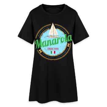 Manarola Cinque Terre La Spezia, Italie Souvenir - Robe T-shirt Femme - noir - Devant