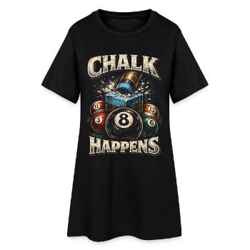 Le billard à 8 billes arrive - Robe T-shirt Femme - noir - Devant