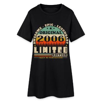 2006 Vintage Rétro Cadeau d’anniversaire - Robe T-shirt Femme - noir - Devant