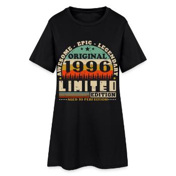 1996 Vintage Cadeau D'anniversaire Homme Femme - Robe T-shirt Femme - noir - Devant