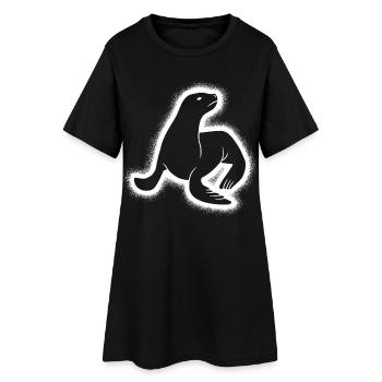 Phoque Phoque Enfants Garçons Hommes Phoques - Robe T-shirt Femme - noir - Devant