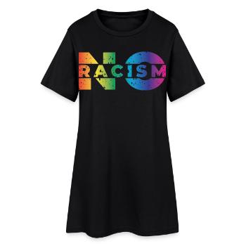 Pas de racisme - Robe T-shirt Femme - noir - Devant