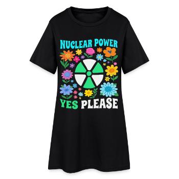 Atomkraft ja bitte mit Blumen - Robe T-shirt Femme - noir - Devant
