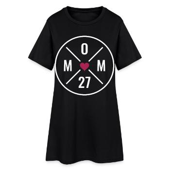 Mama 2027 Herz - Frauen T-Shirt-Kleid - Schwarz - Vorne
