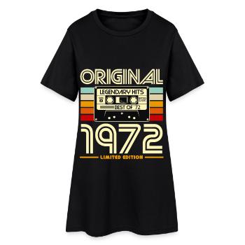 Cassette Originale 1972 Rétro - Robe T-shirt Femme - noir - Devant