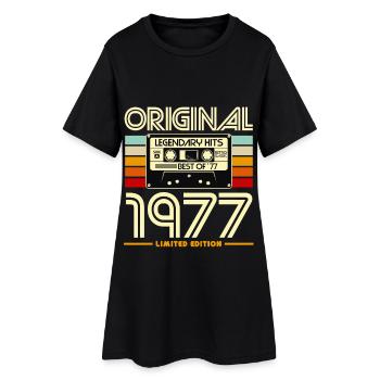 Original 1977 Limited Edition Cassette - Robe T-shirt Femme - noir - Devant