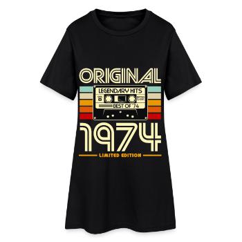 Original 1974 Limited Edition Cassette - Robe T-shirt Femme - noir - Devant