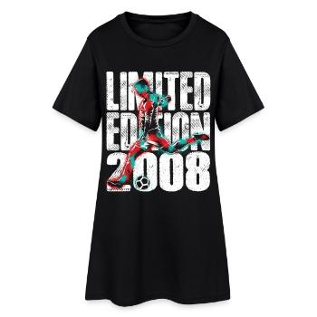 Édition limitée anniversaire du football 2008 - Robe T-shirt Femme - noir - Devant