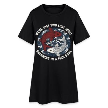 Tatouage du poisson koi au Japon - Robe T-shirt Femme - noir - Devant