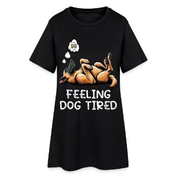 Fatigué par le chien Berger Belge Malinois - Robe T-shirt Femme - noir - Devant