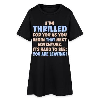 Adieu Travail d’adieu - Robe T-shirt Femme - noir - Devant