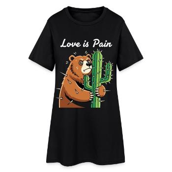 Douleur de cactus dans les bras d’ours - Robe T-shirt Femme - noir - Devant