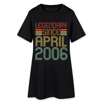 Légendaire depuis avril 2006, Rétro, anniversaire - Robe T-shirt Femme - noir - Devant