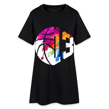 NON. 13 NUMÉRO 13 BASKET 13E ANNIVERSAIRE - Robe T-shirt Femme - noir - Devant