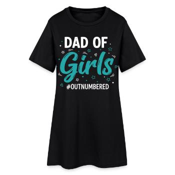 Papa fille dit Papa des filles - Robe T-shirt Femme - noir - Devant