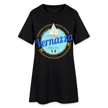 Vernazza Cinque Terre La Spezia Italien Souvenir - Frauen T-Shirt-Kleid - Schwarz - Vorne