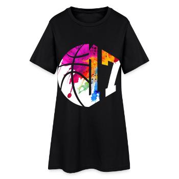 NON. 17 NUMÉRO 17 BASKET 17E ANNIVERSAIRE - Robe T-shirt Femme - noir - Devant