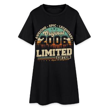 Original 2006 Vintage Retro Geburtstag Geschenk - Frauen T-Shirt-Kleid - Schwarz - Vorne