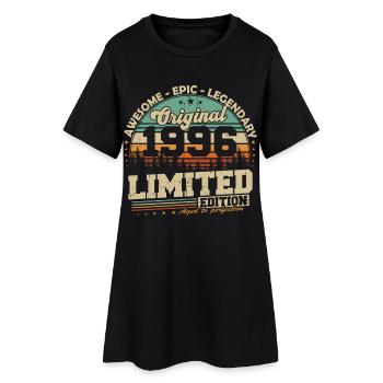 Cadeau d’anniversaire rétro vintage original de 1996 - Robe T-shirt Femme - noir - Devant