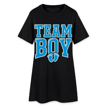 TEAM BOY Typographie avec empreintes - Robe T-shirt Femme - noir - Devant