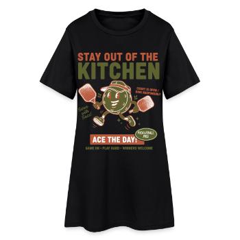 Pickleball Funny Player Pickle Ball Stay Out Of - Women’s T-Shirt Dress - black - Front