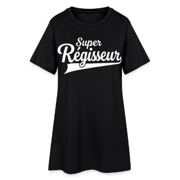 Humour Métier Super Régisseur - Robe T-shirt Femme - noir - Devant