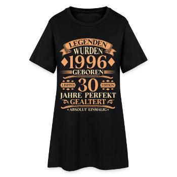 Jahrgang 1996 – 30 Jahre perfekt gealtert - Frauen T-Shirt-Kleid - Schwarz - Vorne
