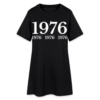 1976 - Women’s T-Shirt Dress - black - Front