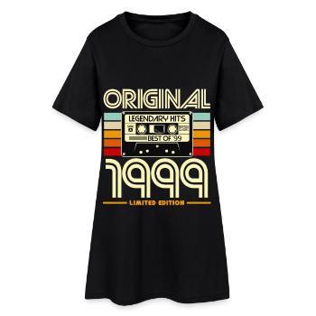 Original 1999 Cassette Rétro - Robe T-shirt Femme - noir - Devant