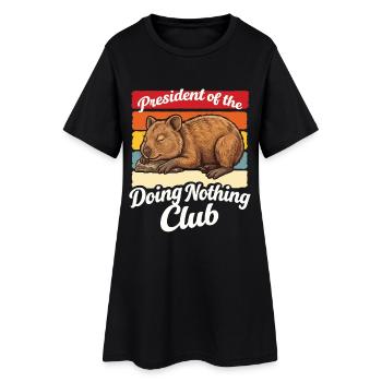 Quel cadeau drôle de la chemise du club Quokka Doing Nothing - Robe T-shirt Femme - noir - Devant