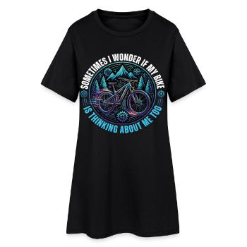 VTT Bike Said Biker Cadeau VTT - Robe T-shirt Femme - noir - Devant