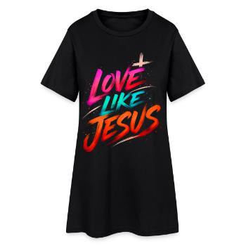 T-shirt Jésus : Amour comme Jésus Cadeau chrétien - Robe T-shirt Femme - noir - Devant