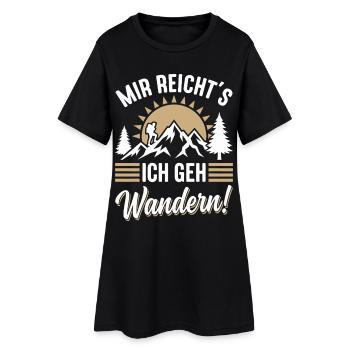 Mir_Reichts ich gehe Wandern lustige Berg Sprüche - Frauen T-Shirt-Kleid - Schwarz - Vorne