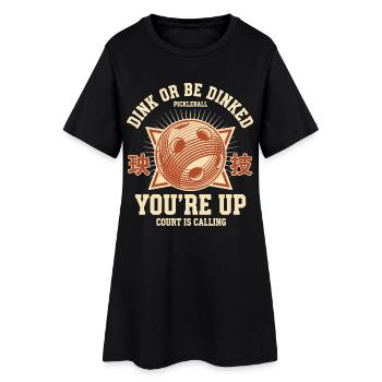 Pickleball drôle de pickleball Dink Or Be Dinked - Robe T-shirt Femme - noir - Devant