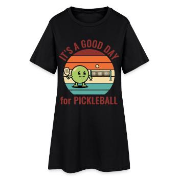 Pickleball, c’est une bonne journée pour le pickleball, drôle - Robe T-shirt Femme - noir - Devant