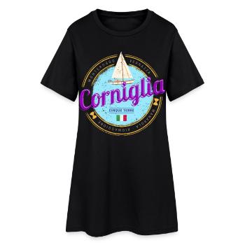 Souvenir de Corniglia Cinque Terre La Spezia, Italie - Robe T-shirt Femme - noir - Devant